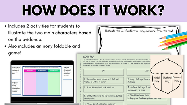 Thanksgiving Reading Activities Short Story By O. Henry  Printable and Digital