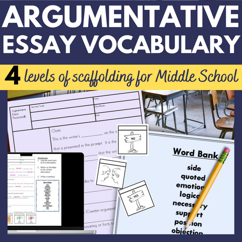 Argumentative Writing Vocabulary Guided Notes