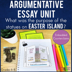 Argumentative Essay Writing with Texts, Interactive Notebook Foldables, Cornell Notes, PowerPoint