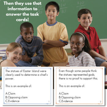 Argumentative Essay Writing Task Cards - Text-based!