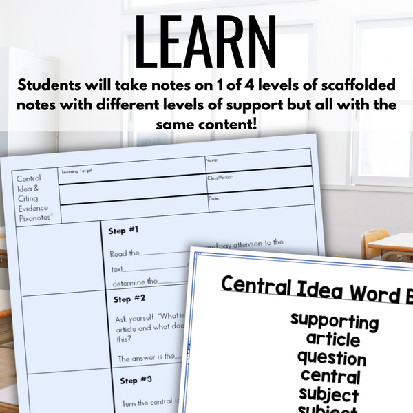 Central Idea Main Idea Central Message UNIT BUNDLE!