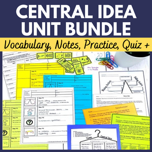 Central Idea Main Idea Central Message UNIT BUNDLE!