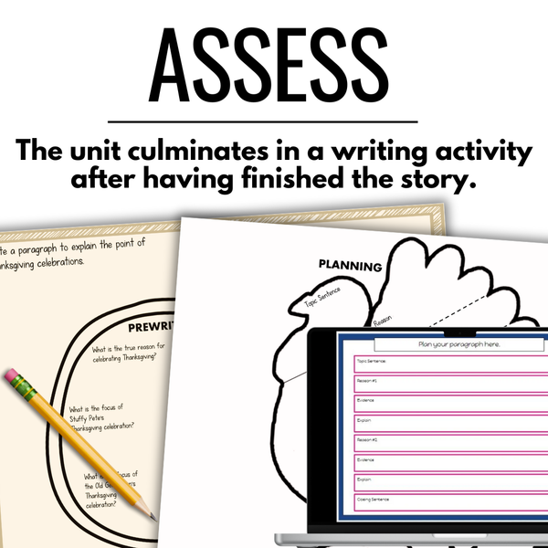 Thanksgiving Reading Activities Short Story By O. Henry  Printable and Digital