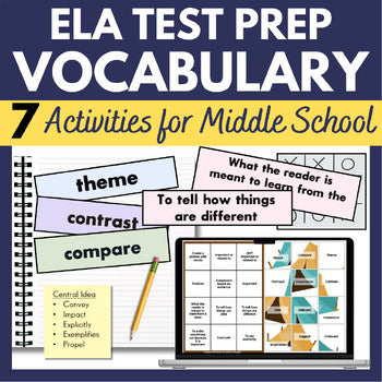 Florida FAST ELA State Test Prep Vocabulary Building Activities - Middle School