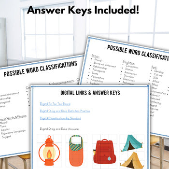 Florida FAST ELA State Test Prep Vocabulary Building Activities - Middle School