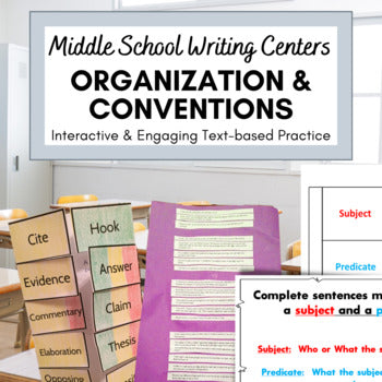 Writing Centers | Essay Practice Centers Stations BUNDLE | Middle School