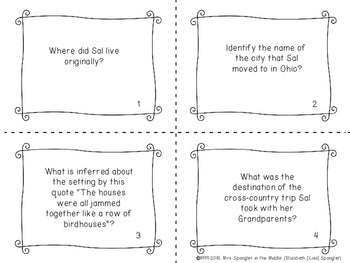 Walk Two Moons reading comprehension GAMES - FOUR in ONE!