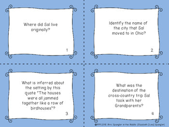Walk Two Moons reading comprehension GAMES - FOUR in ONE!