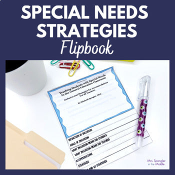Special Needs Strategies Flipbook