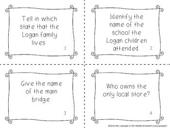 Roll of Thunder, Hear My Cry reading comprehension GAMES