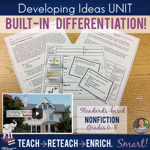 Developing Ideas (NONFICTION) TRESmart™ Unit with Pixanotes®, Quiz, Activities