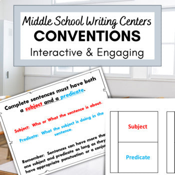 Essay Writing Conventions Practice | Middle School Centers Stations