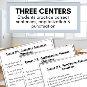 Essay Writing Conventions Practice | Middle School Centers Stations