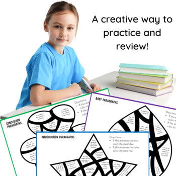 Informative Essay Structure Practice | Color by Fact | Printable and Digital