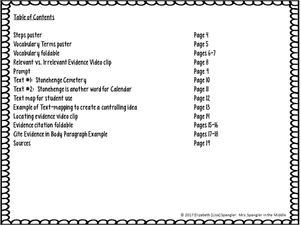 How to Cite Textual Evidence Printable Texts Interactive Notebook Video Clips
