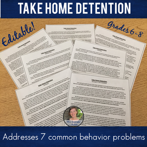 Take Home Detention Compositions - EDITABLE!