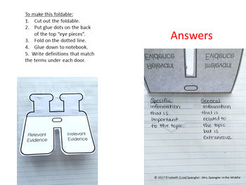 How to Cite Textual Evidence Printable Texts Interactive Notebook Video Clips