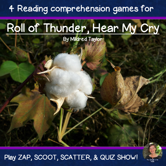 Roll of Thunder, Hear My Cry reading comprehension GAMES